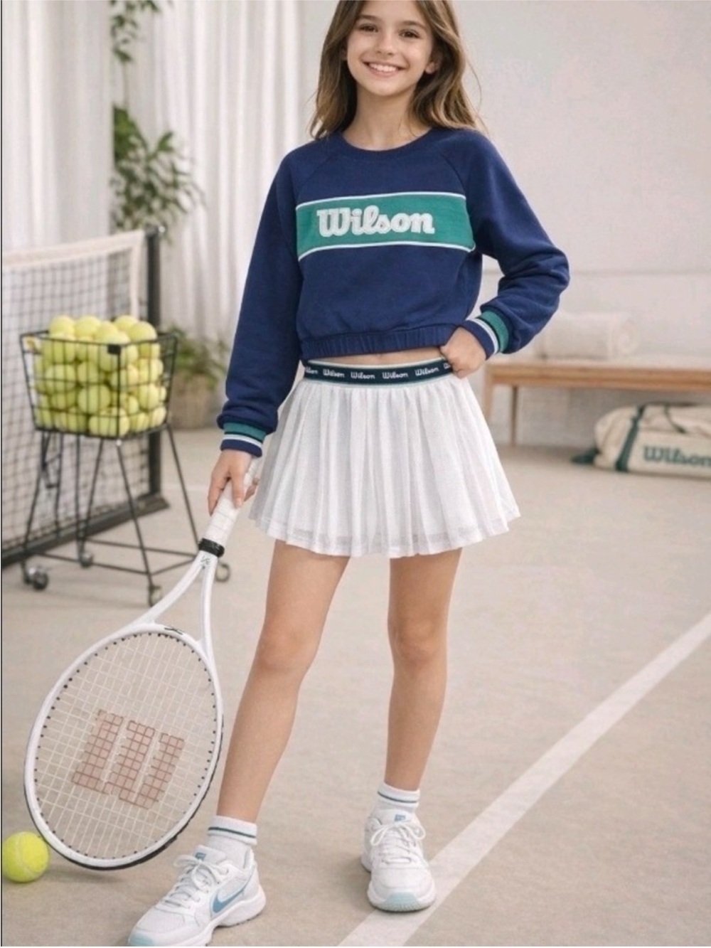 Wilson White Pleated Skater Tennis Skirt